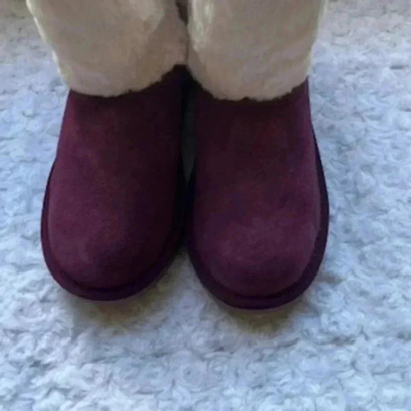 NEW Koolaburra By UGG Plum Aubrel Short Plush Double Cuff Boots Shoes Women’s 3 - Picture 10 of 14